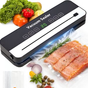 M Buder Vacuum Sealer Machine, Automatic Food Preservation System with Built-in Cutter (Black, 11.8 in) gm7sf